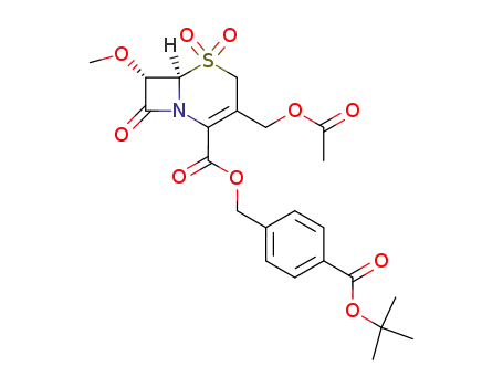 4-(tert-butoxycarbonyl)benzyl 3-(acetoxymethyl)-7α-methoxy-8-oxo-5-thia-1-azabicyclo<4.2.0>oct-2-ene-2-carboxylate 5,5-dioxide