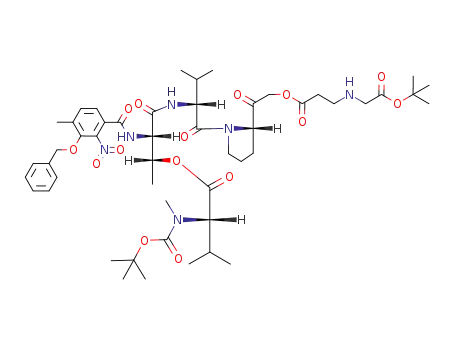 N-(3-BzlO-4-Me-2-nitrobenzoyl)-O-(Boc-MeVal)-Thr-D-Val-Pro-Meg-OtBu