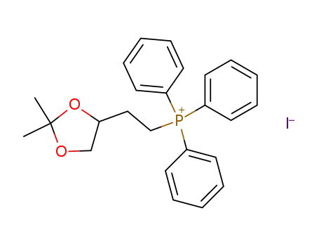Molecular Structure of 67987-68-2 ([2-(2,2-Dimethyl-[1,3]dioxolan-4-yl)-ethyl]-triphenyl-phosphonium; iodide)