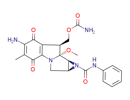 Molecular Structure of 109334-19-2 (7-amino-9a-methoxy-1a-(phenylcarbamoyl)mitosane)