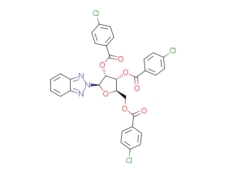 2-(2,3,5-tris-O-(p-chlorobenzoyl)-β-D-ribofuranosyl)benzotriazole