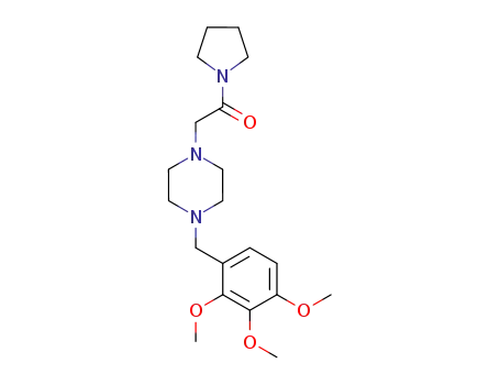 Molecular Structure of 113743-20-7 (1-(pyrrolidinocarbonylmethyl)-4-(2,3,4-trimethoxybenzyl)piperazine)