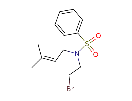 N-(2-bromoethyl)-N-(3-methyl-2-butenyl)benzenesulfonamide