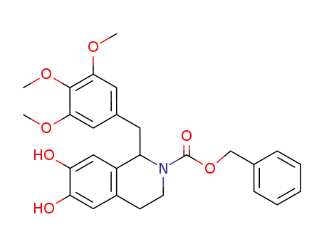 (+/-)-N-benzyloxycarbonyl-6,7-dihydroxy-1-(3,4,5-trimethoxybenzyl)-1,2,3,4-tetrahydroisoquinoline