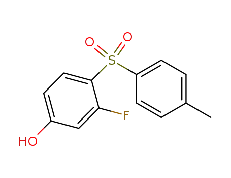 Molecular Structure of 87787-53-9 (Phenol, 3-fluoro-4-[(4-methylphenyl)sulfonyl]-)