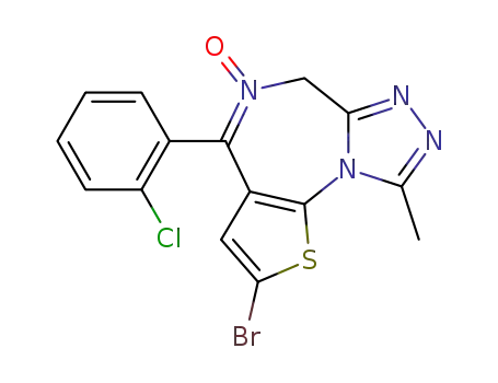 2-bromo-4-(2-chlorophenyl)-5-N-oxid-9-methyl-6H-thieno-<3,2-f>-1,2,4-triazolo-<4,3-a>-1,4-diazepine