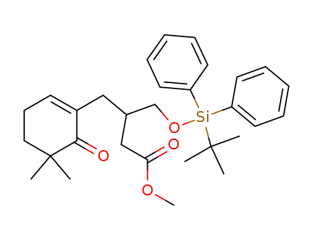 4-(tert-Butyl-diphenyl-silanyloxy)-3-(5,5-dimethyl-6-oxo-cyclohex-1-enylmethyl)-butyric acid methyl ester
