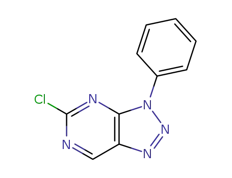 Molecular Structure of 91322-01-9 (3H-1,2,3-Triazolo[4,5-d]pyrimidine, 5-chloro-3-phenyl-)