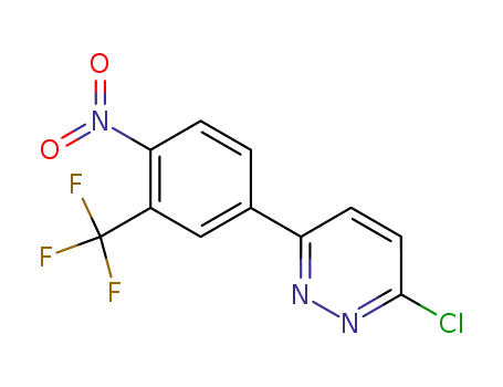 Molecular Structure of 66549-57-3 (Pyridazine, 3-chloro-6-[4-nitro-3-(trifluoromethyl)phenyl]-)