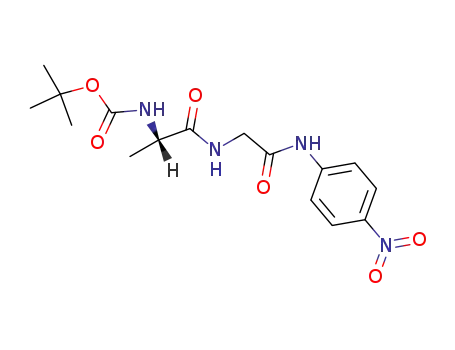 Molecular Structure of 87543-88-2 (Glycinamide,
N-[(1,1-dimethylethoxy)carbonyl]-L-alanyl-N-(4-nitrophenyl)-)