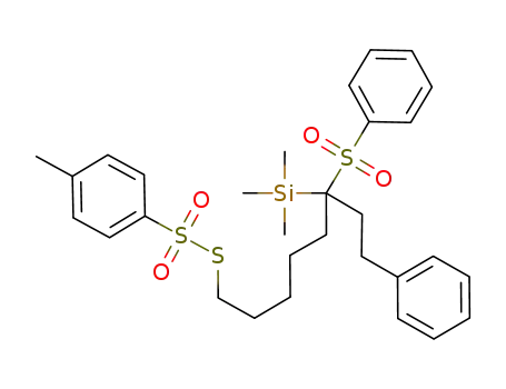 3-(trimethylsilyl)-1-phenyl-3-(phenylsulfonyl)-8-p-(toluenethiosulfonyl)octane
