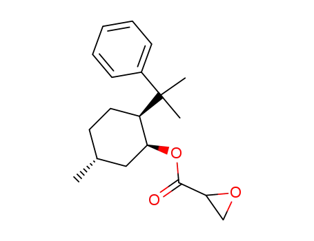 Molecular Structure of 111832-23-6 (Oxirane-2-carboxylic acid (1S,2S,5R)-5-methyl-2-(1-methyl-1-phenyl-ethyl)-cyclohexyl ester)