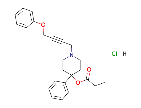 4-Piperidinol, 1-(4-phenoxy-2-butynyl)-4-phenyl-, propanoate (ester), hydrochloride
