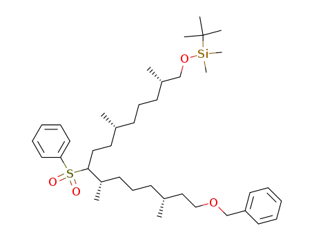 Silane,
(1,1-dimethylethyl)dimethyl[[(2S,6R,10S,14R)-2,6,10,14-tetramethyl-16
-(phenylmethoxy)-9-(phenylsulfonyl)hexadecyl]oxy]-