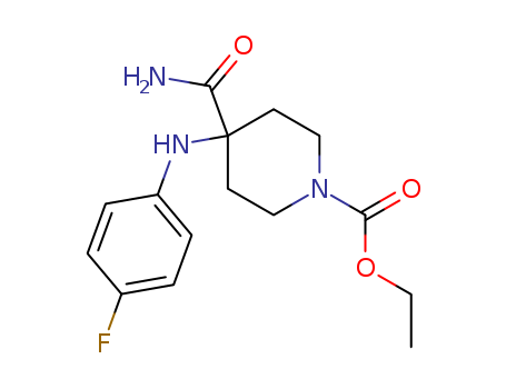 Ethyl 4-carbamoyl-4-((4-fluorophenyl)amino)piperidine-1-carboxylate