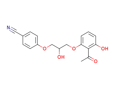 1-(2-acetyl-3-hydroxyphenoxy)-2-hydroxy-3-p-cyanophenoxypropane