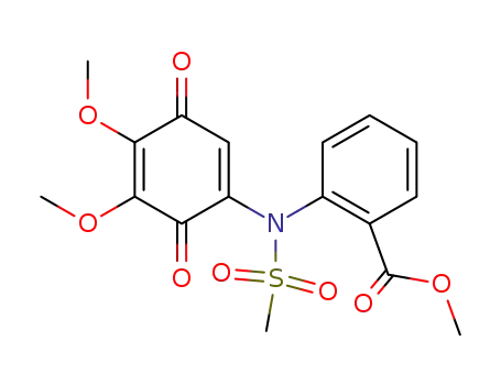 2-(N-Mesyl-2-methoxycarbonylanilino)-5,6-dimethoxy-1,4-benzoquinone