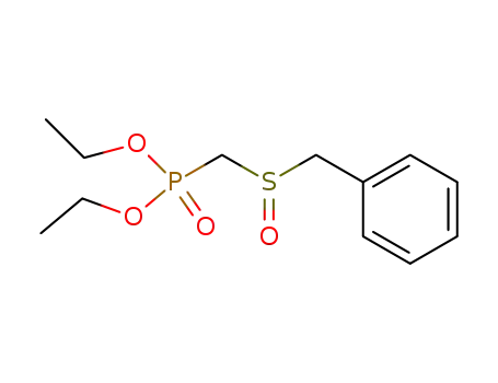 Molecular Structure of 67647-34-1 (Phosphonic acid, [[(phenylmethyl)sulfinyl]methyl]-, diethyl ester)