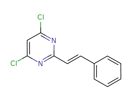 Molecular Structure of 934353-78-3 (4,6-dichloro-2-[(E)-2-phenylvinyl]pyrimidine)