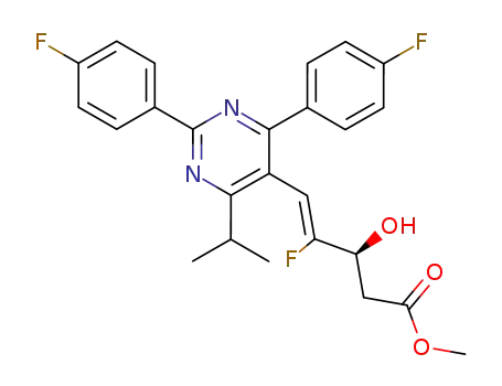 (Z)-(S)-5-[2,4-Bis-(4-fluoro-phenyl)-6-isopropyl-pyrimidin-5-yl]-4-fluoro-3-hydroxy-pent-4-enoic acid methyl ester