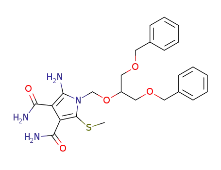 1-<<1,3-bis(benzyloxy)-2-propoxy>methyl>-2-amino-3,4-bis(aminocarbonyl)-5-(methylthio)pyrrole