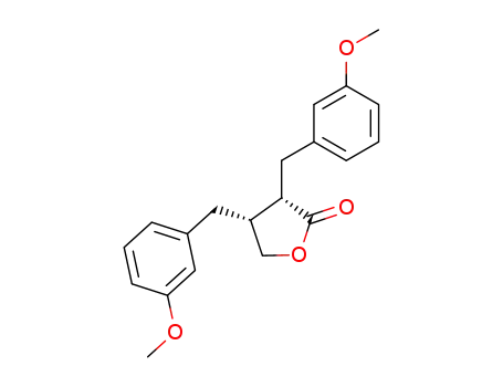 Molecular Structure of 78473-70-8 (trans-Dihydro-3,4-bis[(3-Methoxyphenyl)Methyl]-2(3H)-furanone)