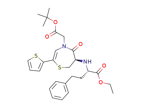 (S)-2-((R)-4-tert-Butoxycarbonylmethyl-5-oxo-2-thiophen-2-yl-4,5,6,7-tetrahydro-[1,4]thiazepin-6-ylamino)-4-phenyl-butyric acid ethyl ester