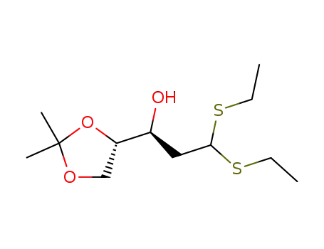 (S)-1-((S)-2,2-Dimethyl-[1,3]dioxolan-4-yl)-3,3-bis-ethylsulfanyl-propan-1-ol