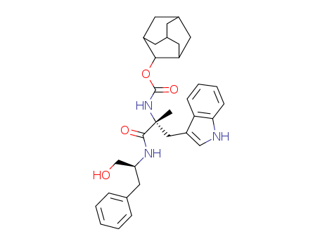 Carbamic acid,[(1R)-2-[[(1S)-1-(hydroxymethyl)-2-phenylethyl]amino]-1-(1H-indol-3-ylmethyl)-1-methyl-2-oxoethyl]-,tricyclo[3.3.1.13,7]dec-2-yl ester (9CI)