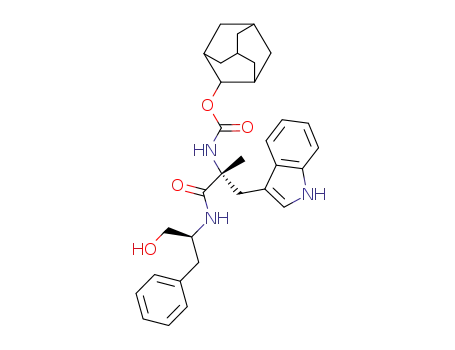 Molecular Structure of 130406-47-2 (Carbamic acid,[(1R)-2-[[(1S)-1-(hydroxymethyl)-2-phenylethyl]amino]-1-(1H-indol-3-ylmethyl)-1-methyl-2-oxoethyl]-,tricyclo[3.3.1.13,7]dec-2-yl ester (9CI))