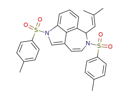 1,5-ditosyl-5,6-dihydro-6-(2-methyl-1-propenyl)azepino<5,4,3-cd>indole
