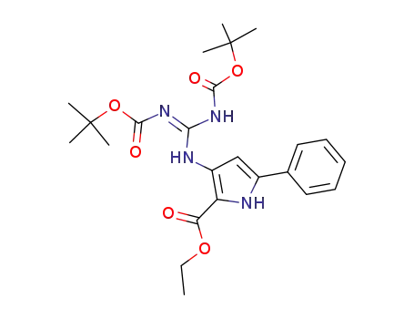 tert-butyl 2-aza-3-[(tert-butoxy)carbonylamino]-3-{[2-(ethoxycarbonyl)-5-phenylpyrrol-3-yl]amino}prop-2-enoate
