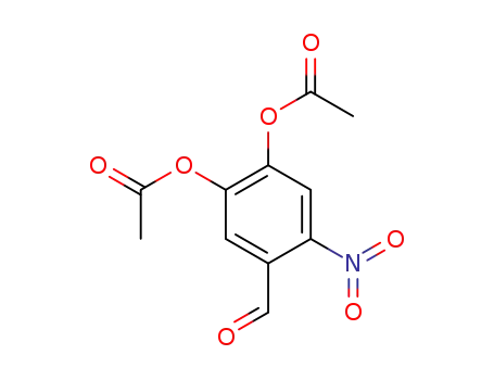 Molecular Structure of 15794-35-1 (4-formyl-5-nitro-1,2-phenylene diacetate)