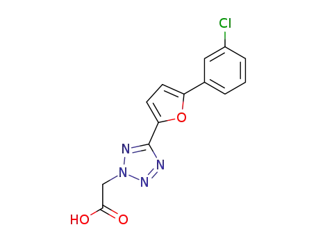 2H-Tetrazole-2-acetic acid, 5-(5-(3-chlorophenyl)-2-furanyl)-