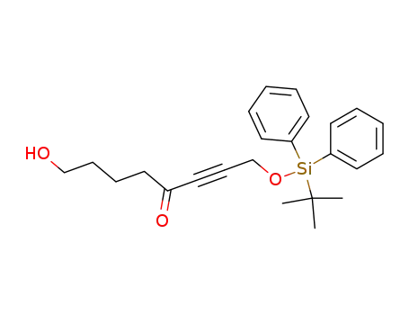 Molecular Structure of 137445-61-5 (1-(tert-Butyl-diphenyl-silanyloxy)-8-hydroxy-oct-2-yn-4-one)