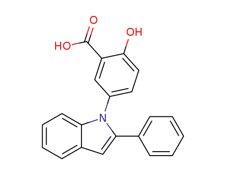 Benzoic acid, 2-hydroxy-5-(2-phenyl-1H-indol-1-yl)-