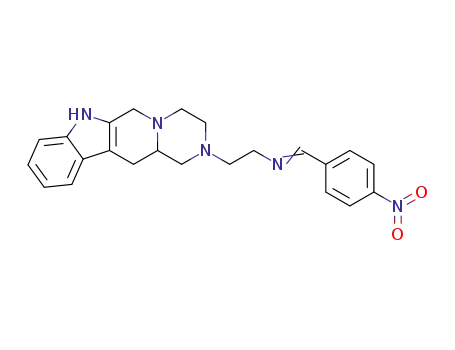 Pyrazino(1,2:1,6)pyrido(3,4-b)indole-2(1H)-ethanamine, 3,4,6,7,12,12a-hexahydro-N-((4-nitrophenyl)methylene)-