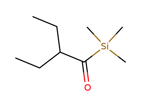 Molecular Structure of 95599-71-6 (Silane, (2-ethyl-1-oxobutyl)trimethyl-)