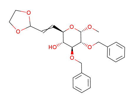 methyl 2,3-di-O-benzyl-α-D-glucooct-6(Z/E)-enodialdo-1,5-pyranoside ethylene acetal