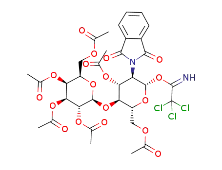 O-<(2,3,4,6-Tetra-O-acetyl-β-D-galactopyranosyl)-(1->4)-3,6-di-O-acetyl-2-desoxy-2-phthalimido-β-D-glucopyranosyl>trichloracetimidat