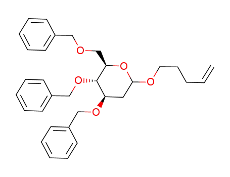 (2R,3S,4R)-3,4-Bis-benzyloxy-2-benzyloxymethyl-6-pent-4-enyloxy-tetrahydro-pyran
