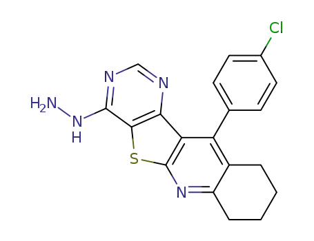 4-Hydrazino-11-(p-chlorophenyl)-7,8,9,10-tetrahydroquinolino<3',2':4,5>thieno<3,2-d>pyrimidine