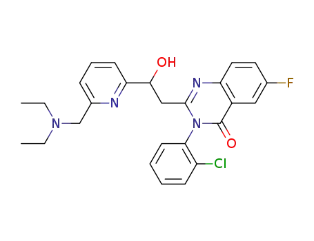 3-(2-chloro-phenyl)-2-[2-(6-diethylaminomethyl-pyridin-2-yl)-2-hydroxy-ethyl]-6-fluoro-3H-quinazolin-4-one