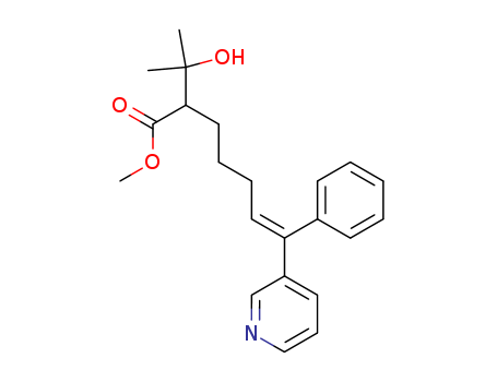 6-Heptenoic acid, 2-(1-hydroxy-1-methylethyl)-7-phenyl-7-(3-pyridinyl)-,  methyl ester, (E)-