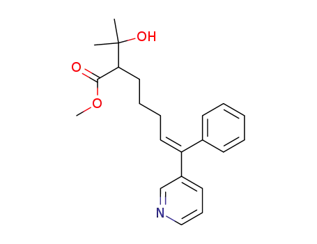 6-Heptenoic acid, 2-(1-hydroxy-1-methylethyl)-7-phenyl-7-(3-pyridinyl)-,
methyl ester, (E)-