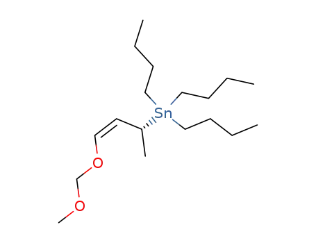 Molecular Structure of 136981-88-9 (Stannane, tributyl[(2Z)-3-(methoxymethoxy)-1-methyl-2-propenyl]-)
