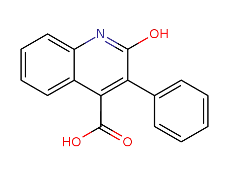 Molecular Structure of 62569-75-9 (4-Quinolinecarboxylic acid, 1,2-dihydro-2-oxo-3-phenyl-)