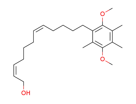 Molecular Structure of 80810-48-6 ((2Z,7Z)-12-(2,5-Dimethoxy-3,4,6-trimethyl-phenyl)-dodeca-2,7-dien-1-ol)