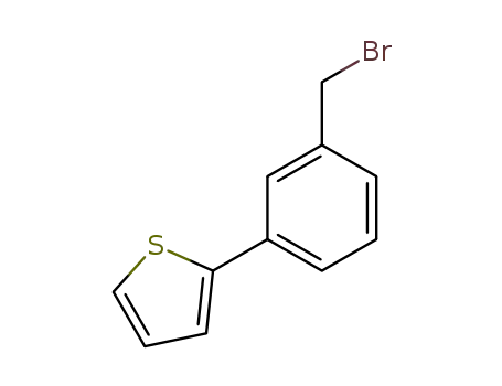 Molecular Structure of 85553-44-2 (2-[3-(Bromomethyl)phenyl]thiophene)