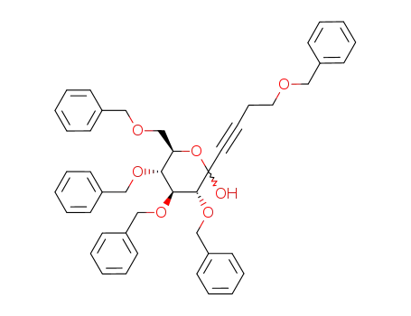 (3R,4S,5R,6R)-3,4,5-Tris-benzyloxy-2-(4-benzyloxy-but-1-ynyl)-6-benzyloxymethyl-tetrahydro-pyran-2-ol